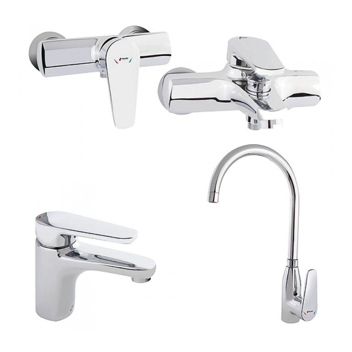 ست شیرآلات لیون کروم شودر