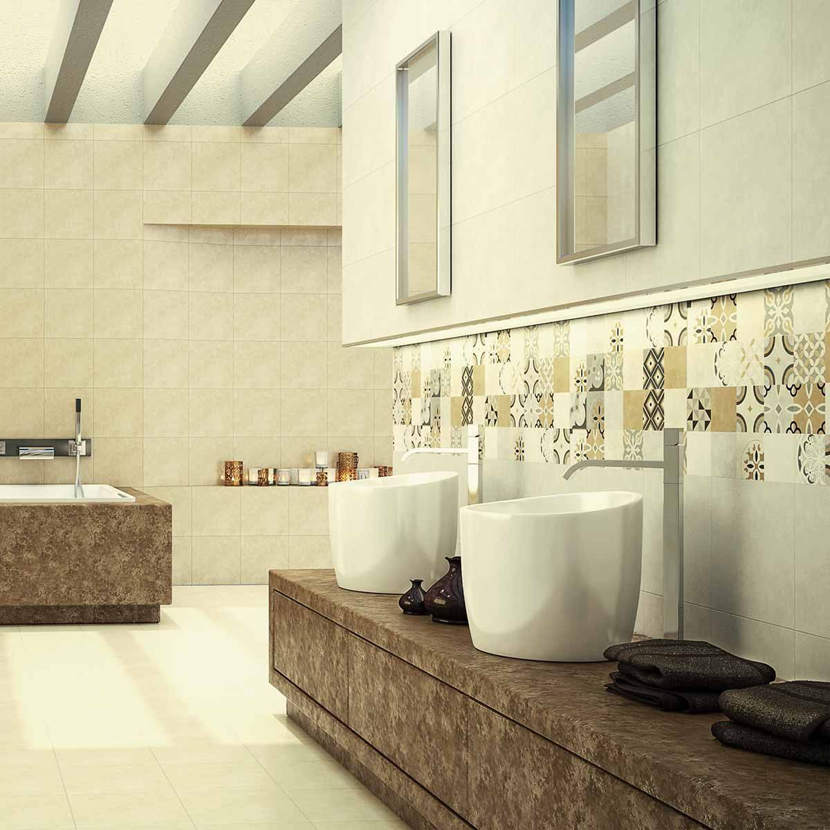 کاشی ژینا کرم روشن گلدیس