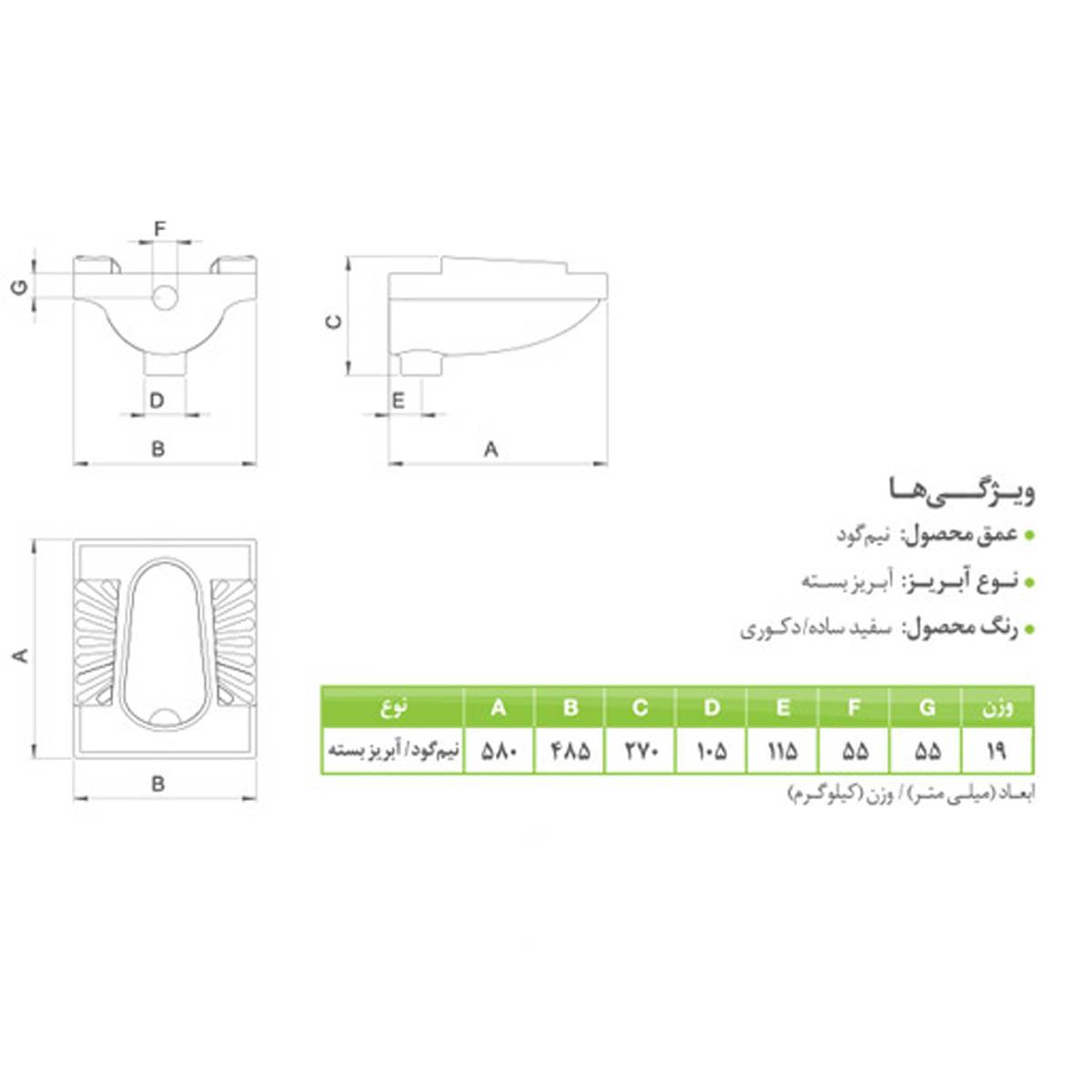توالت زمینی طبی اریکا چینی کرد