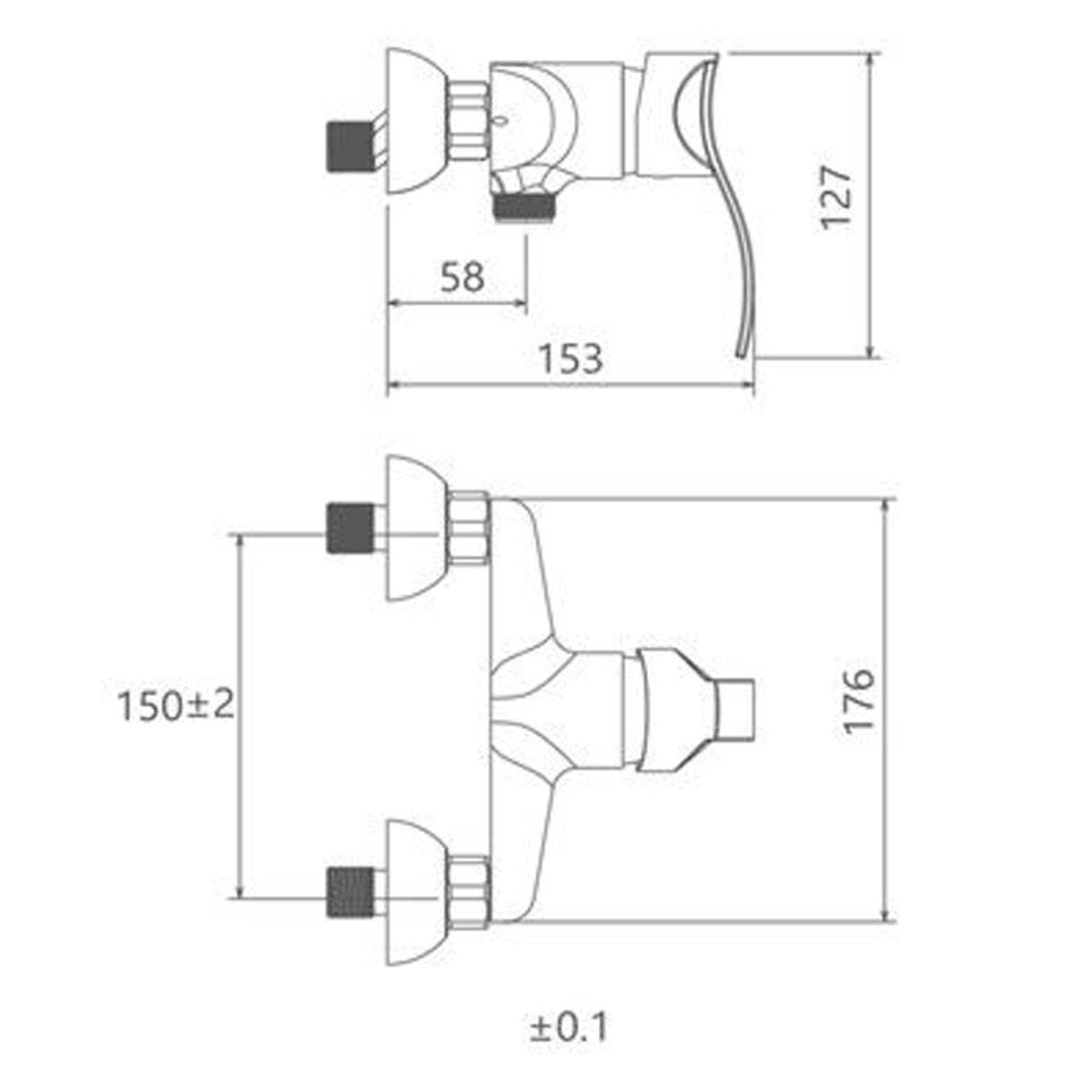 شیر توالت اپال کروم شودر
