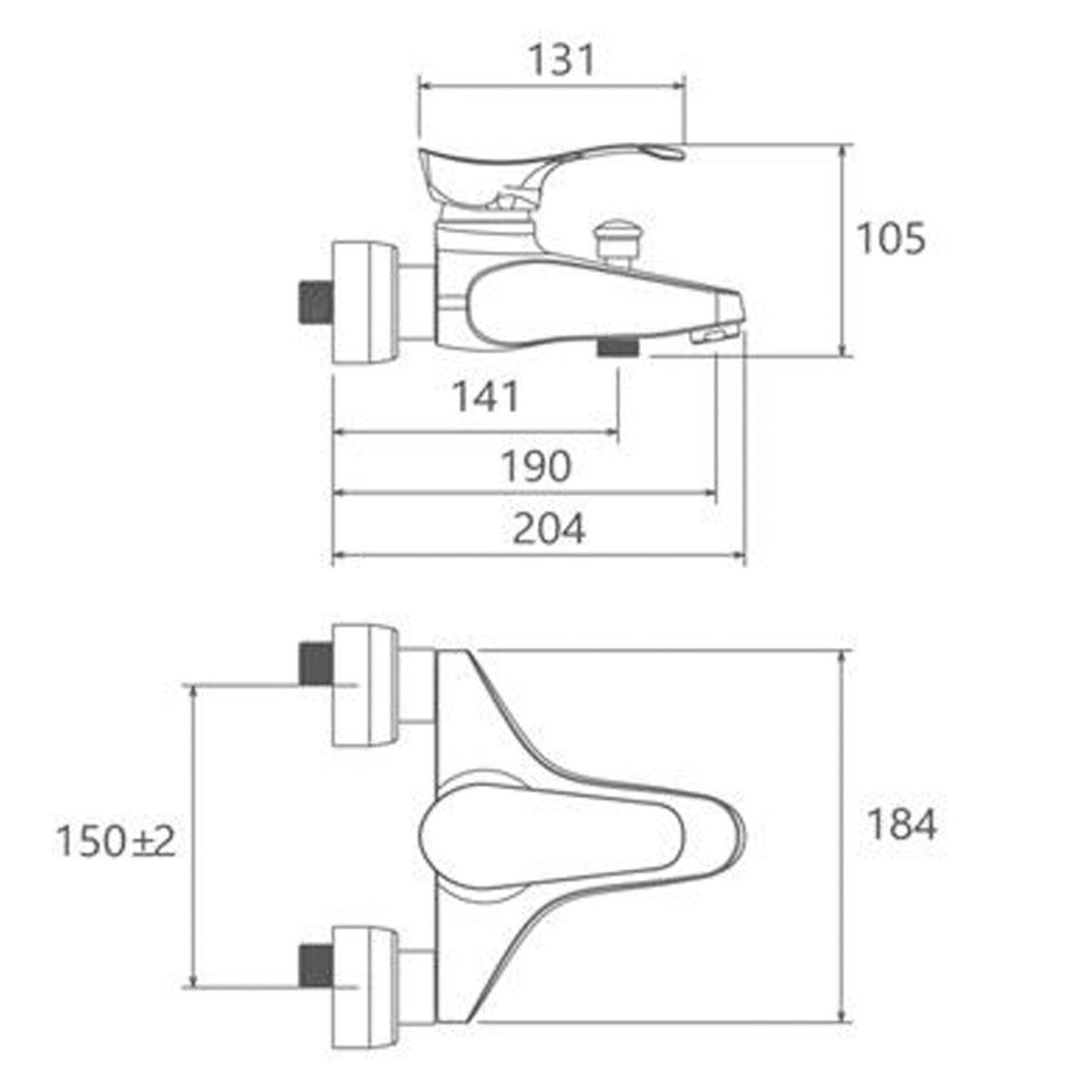 شیر حمام لرد سفید کروم شودر