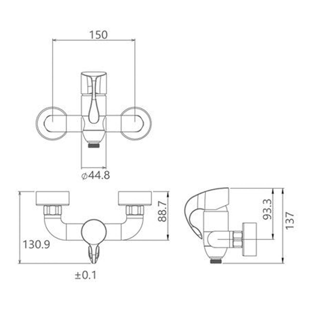 شیر توالت دانته کروم شودر
