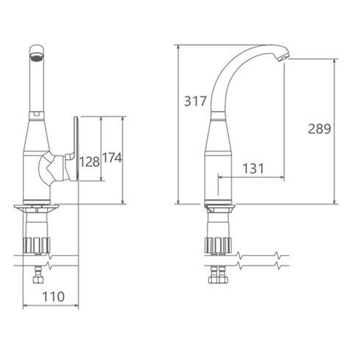 شیر روشویی زدرا لیون شیری کروم شودر