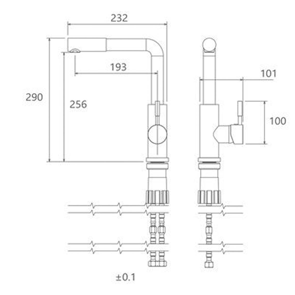 شیر آشپزخانه مارینو کروم شودر