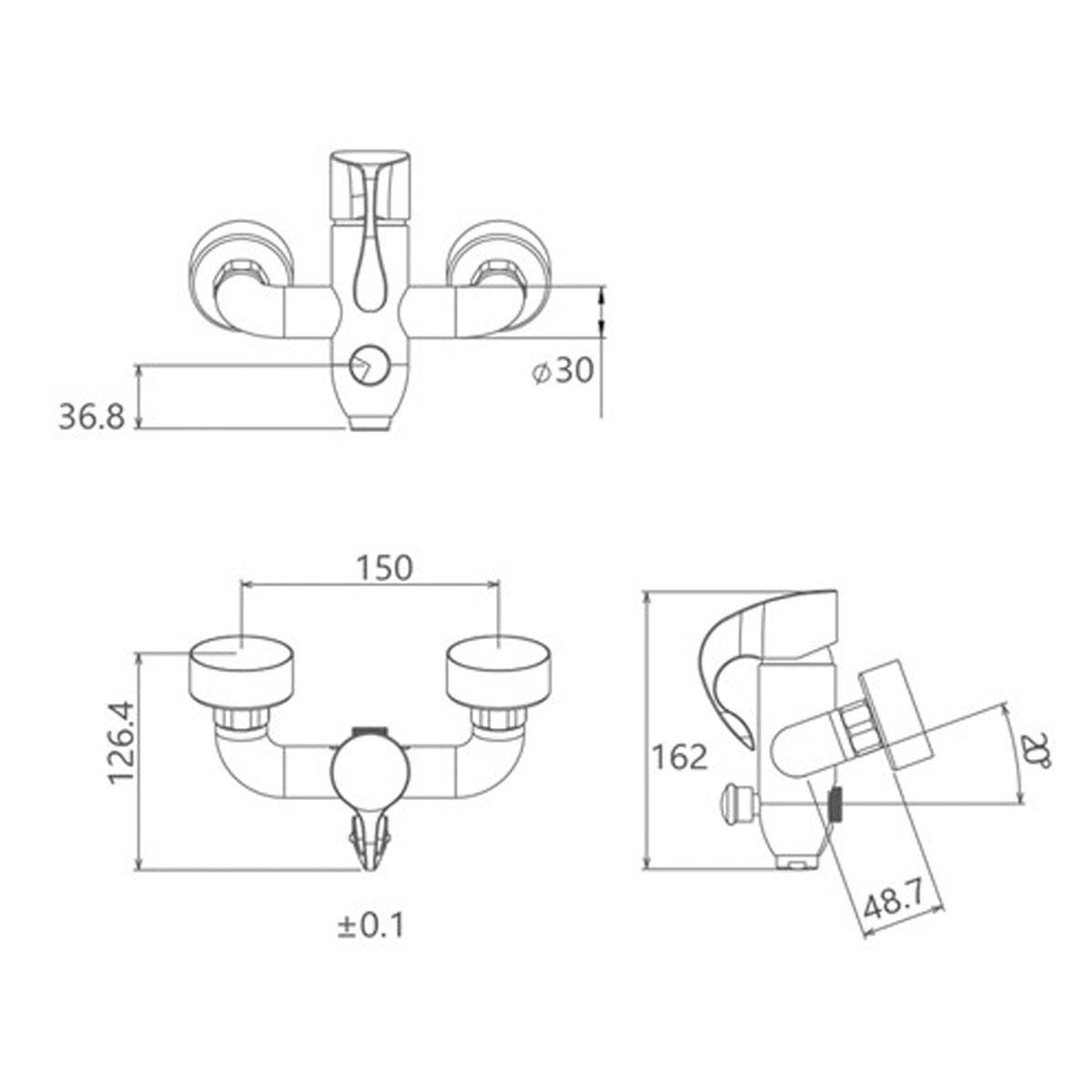 شیر حمام دانته طلایی شودر