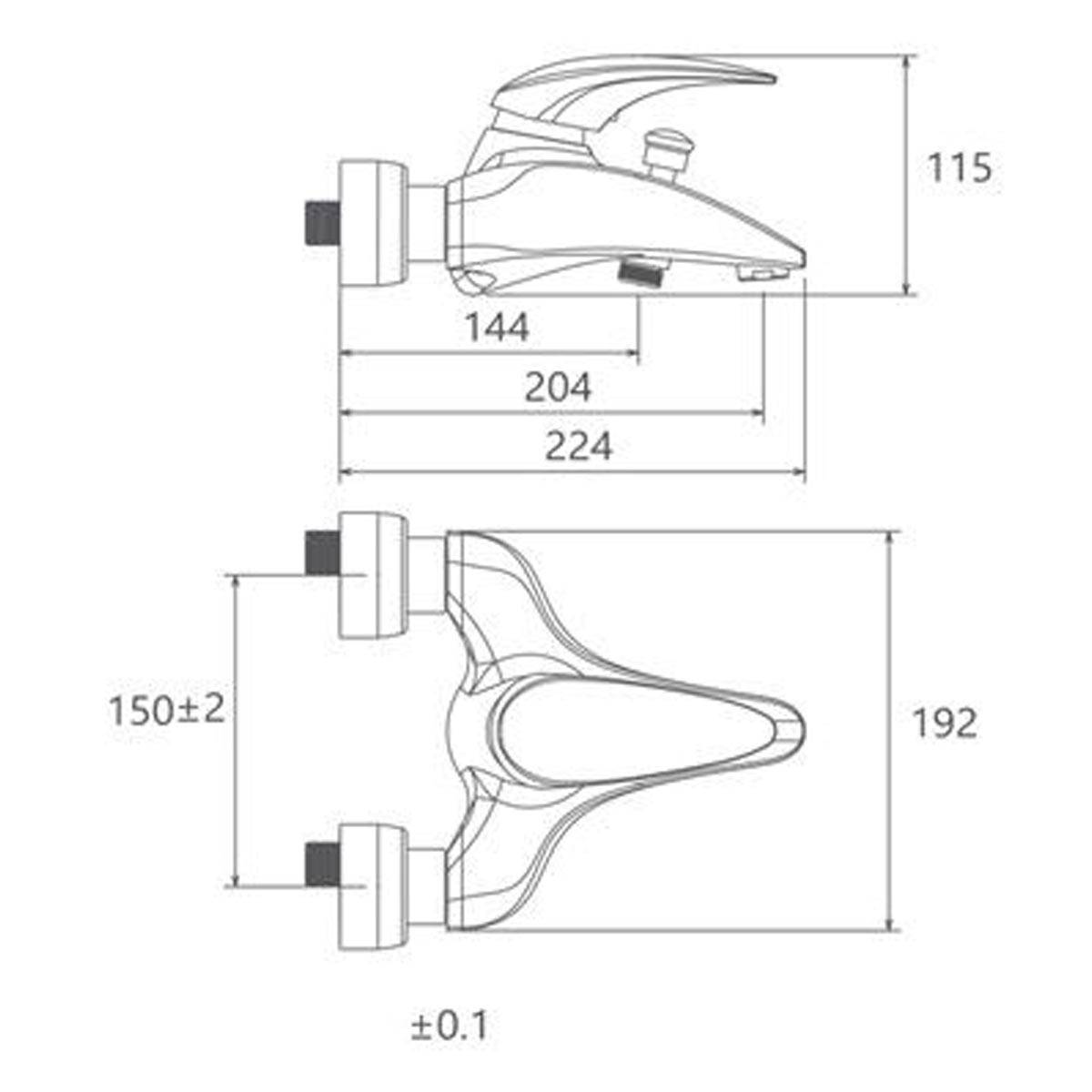 شیر حمام سنیور شیری طلایی شودر