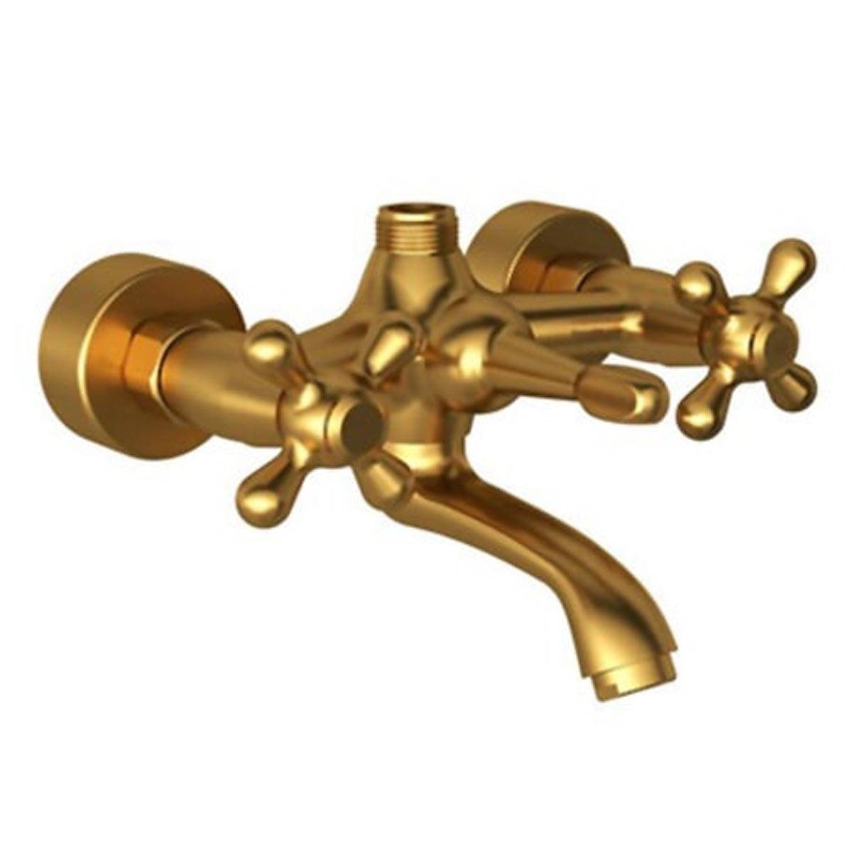 شیر حمام باروک پلاس طلایی مات شودر