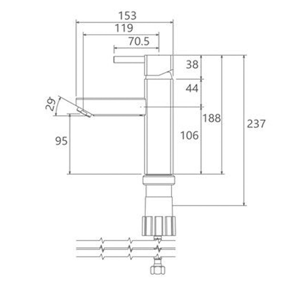 شیر روشویی یونیک کروم شودر