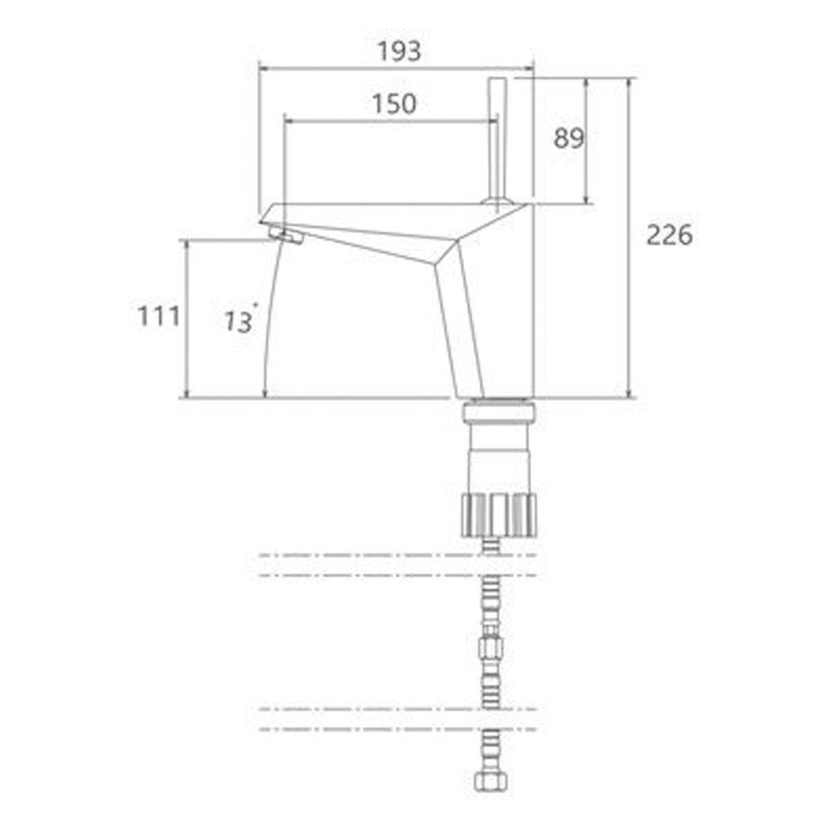 شیر روشویی تیفانی شیری کروم شودر