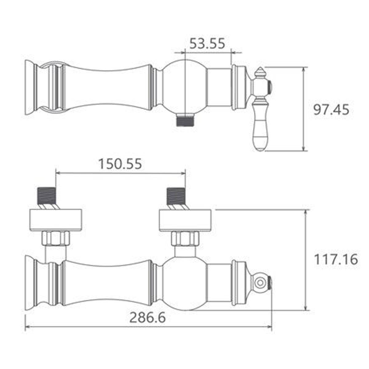شیر توالت بیزانس طلایی مات شودر