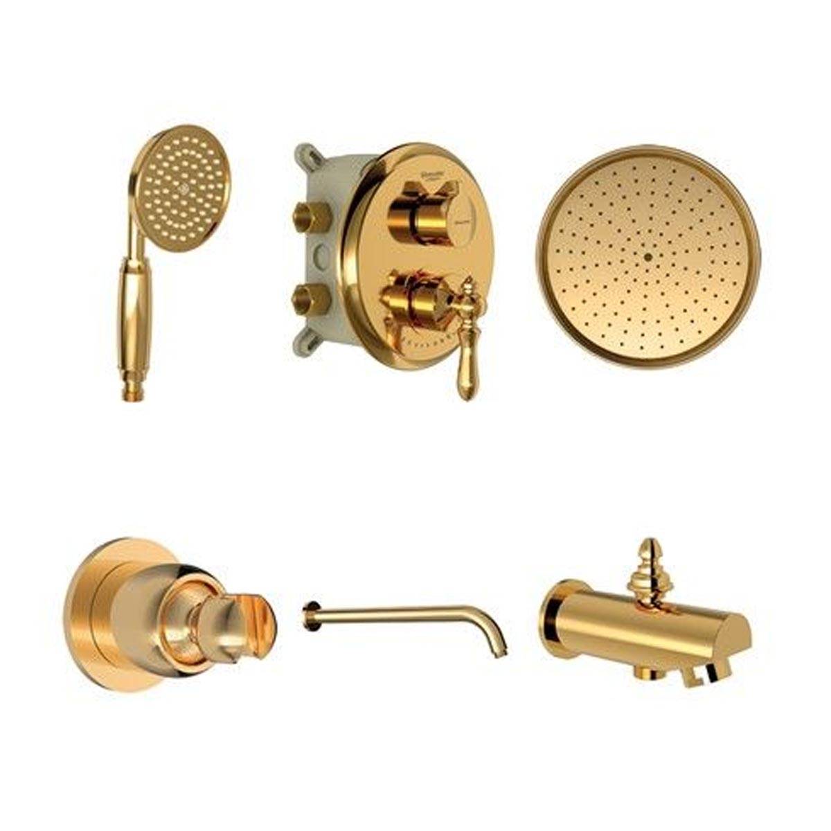 شیر حمام توکار زیگموند طلایی شودر