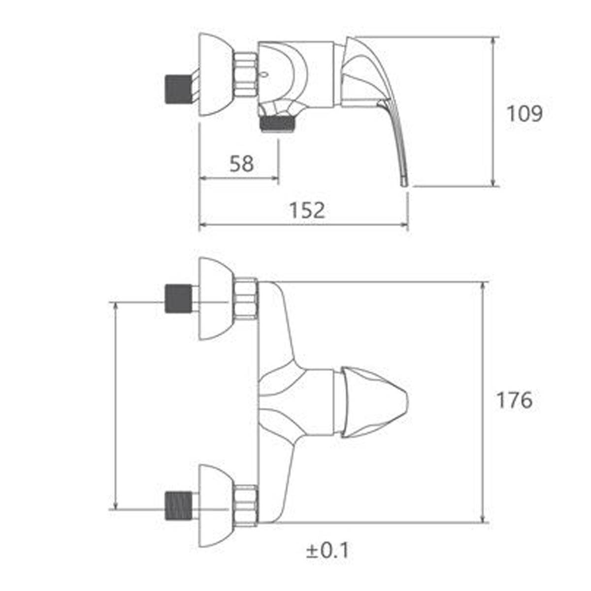 شیر توالت پاریس کروم شودر