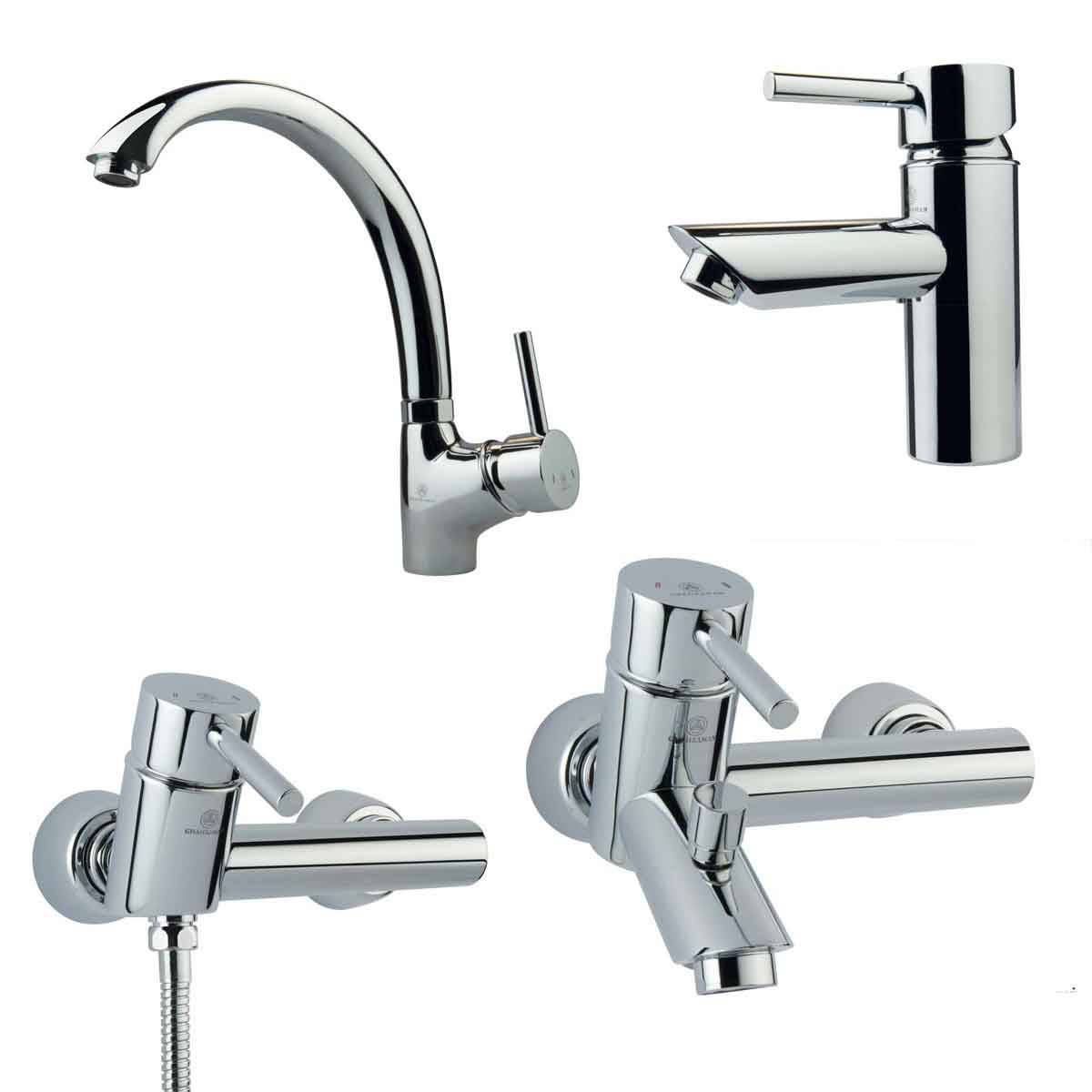 ست شیرآلات تتراس1 کروم قهرمان