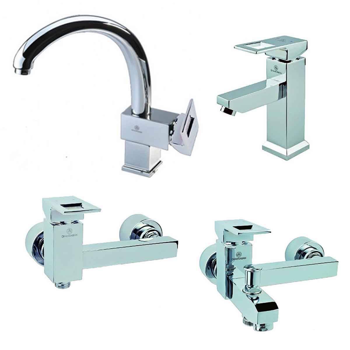 ست شیرآلات فلت رویال کروم قهرمان