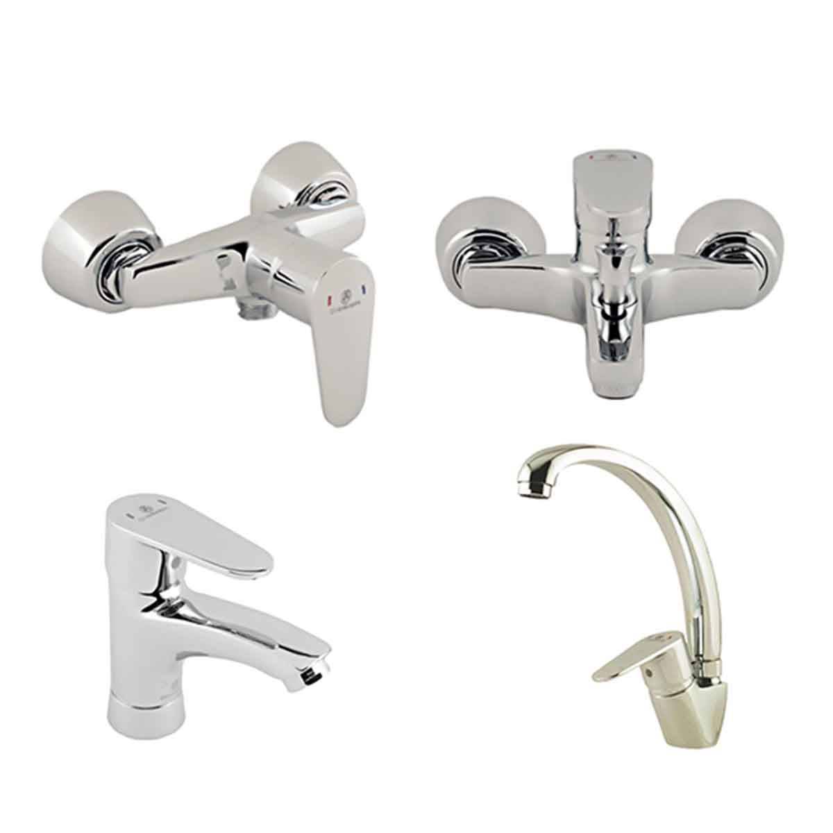 ست شیرآلات سهند کروم قهرمان