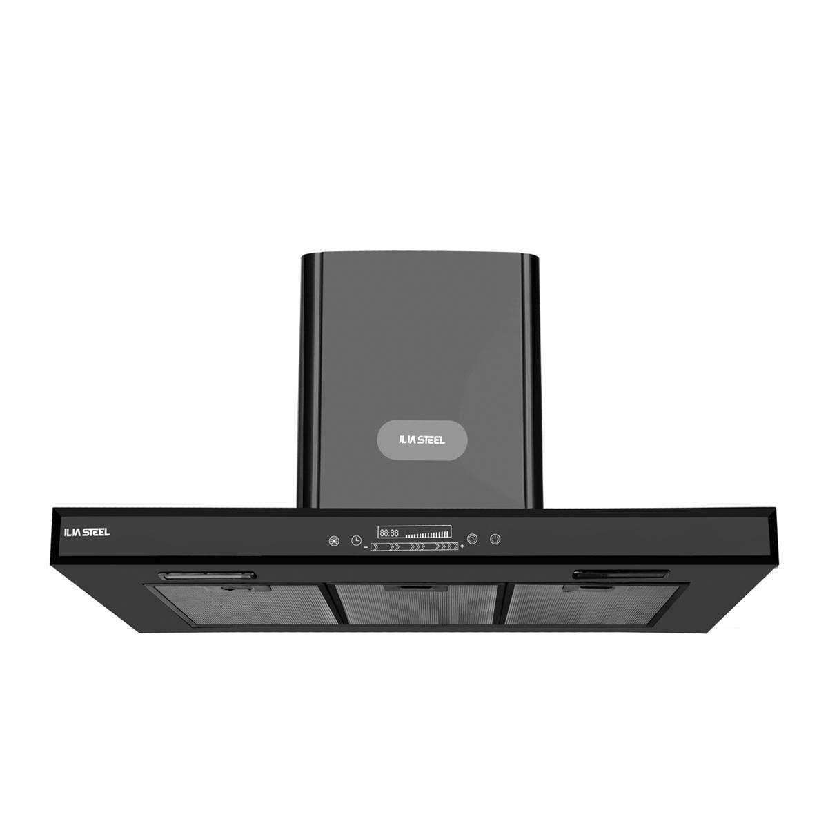 هود شومینه ای میترا مشکی ایلیا استیل