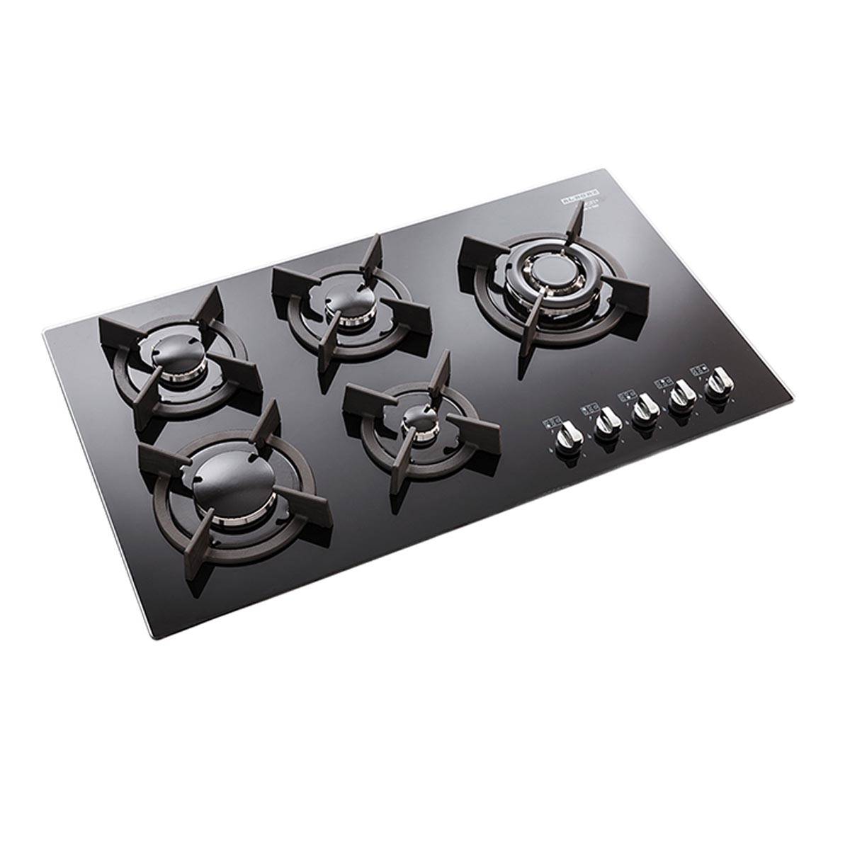 اجاق گاز شیشه ای مشکی G5907 استیل البرز