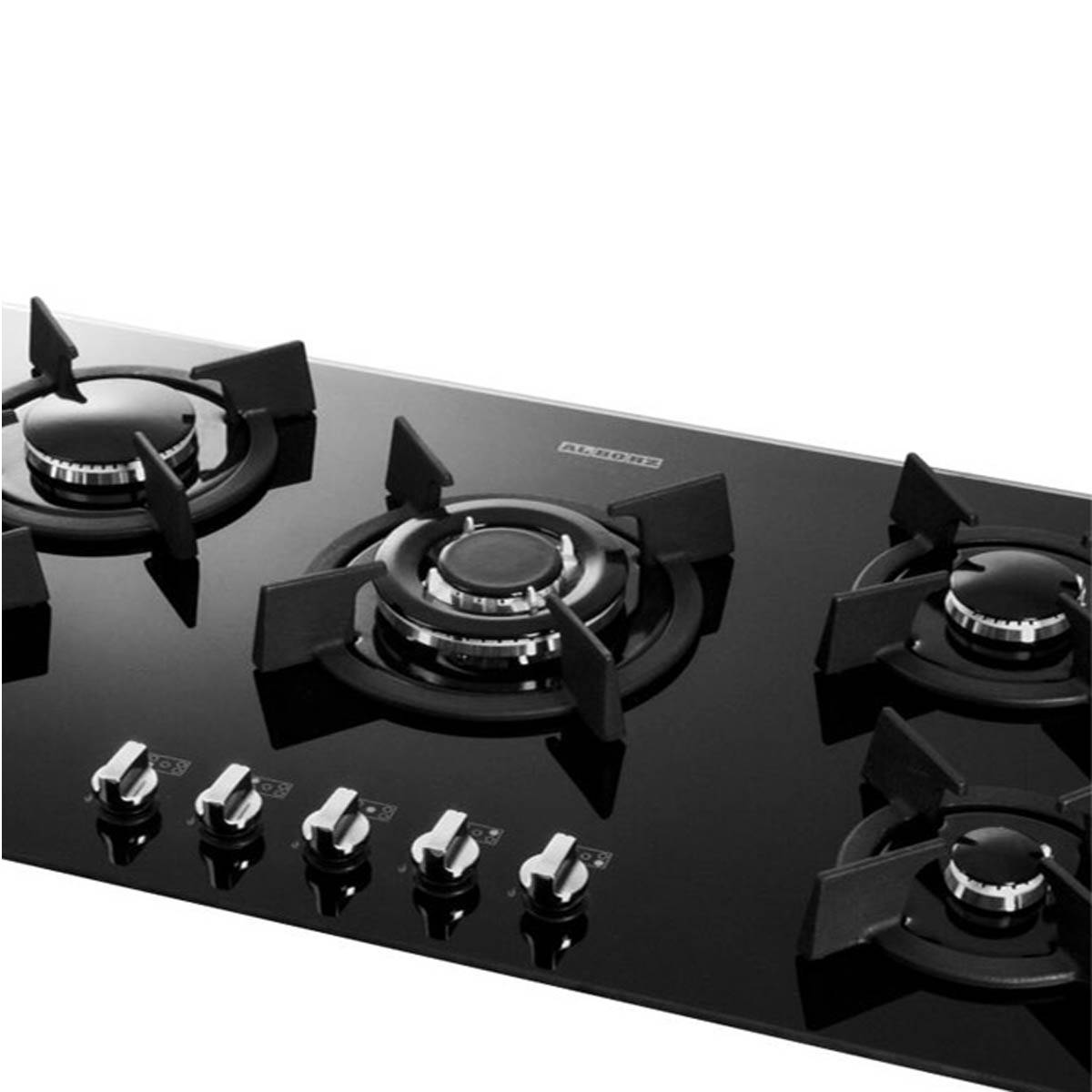 اجاق گاز شیشه ای مشکی G5904 استیل البرز