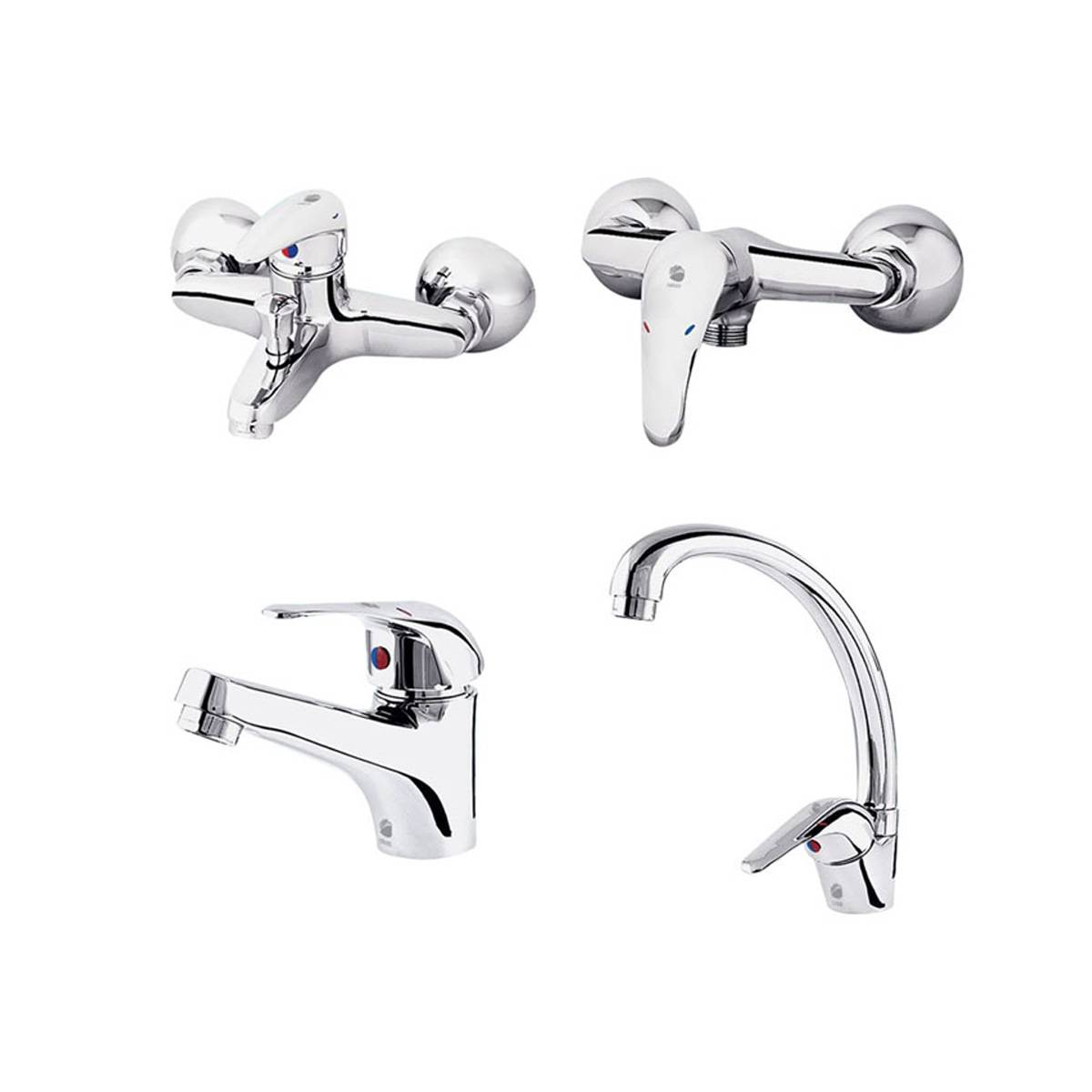 ست شیرآلات مروارید کروم رابو