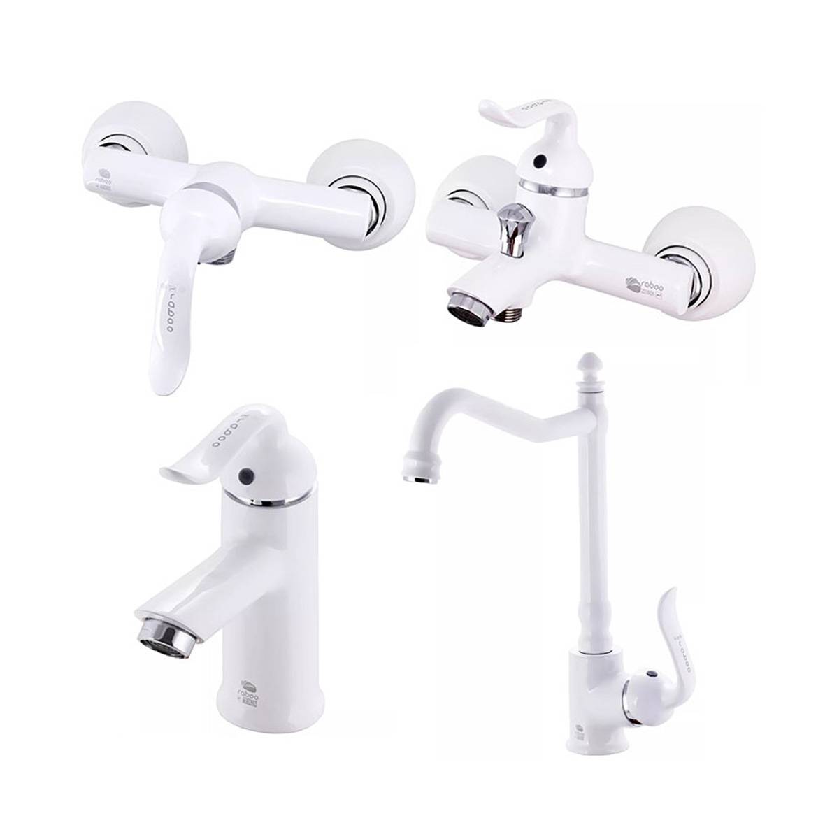 ست شیرآلات آمیتیست سفید کروم رابو