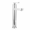شیر روشویی پایه بلند فلورا کروم مات راسان