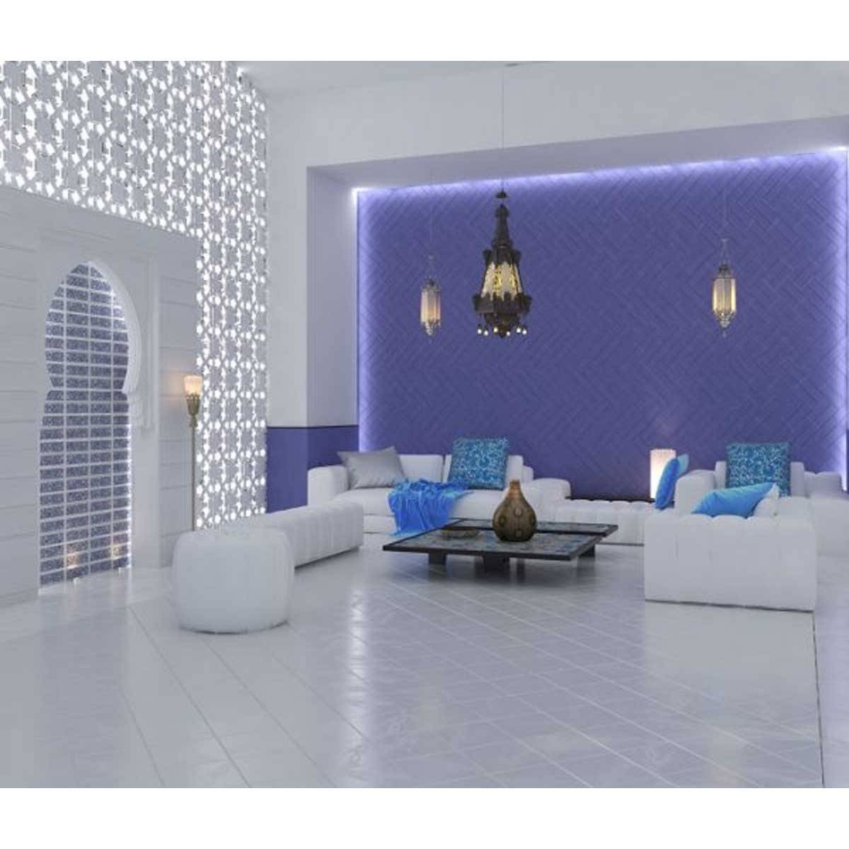 کاشی نیلو قالبدار پریکات آبی تبریز