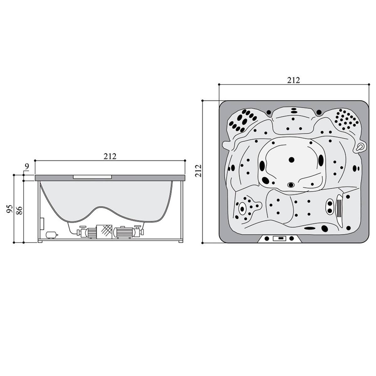 جکوزی اسپا دگاس توکار پرشین استاندارد