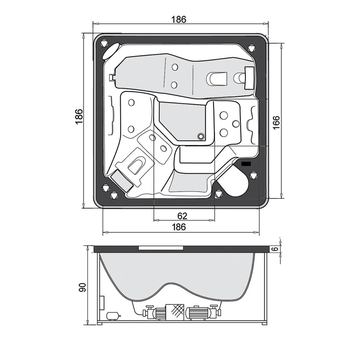 جکوزی اسپا ژوان روکار پرشین استاندارد