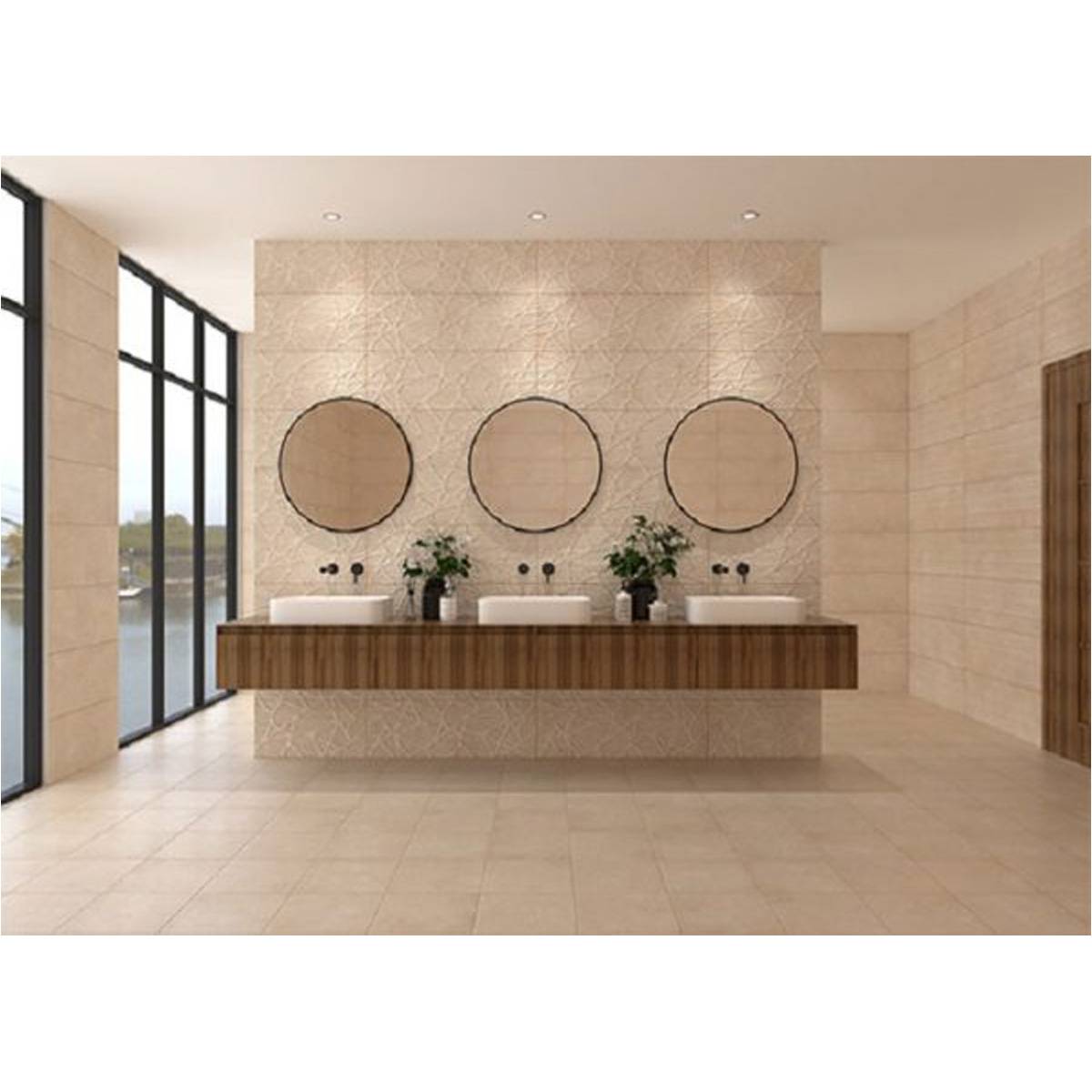 کاشی دکور قالبدار نوبل بژ تبریز