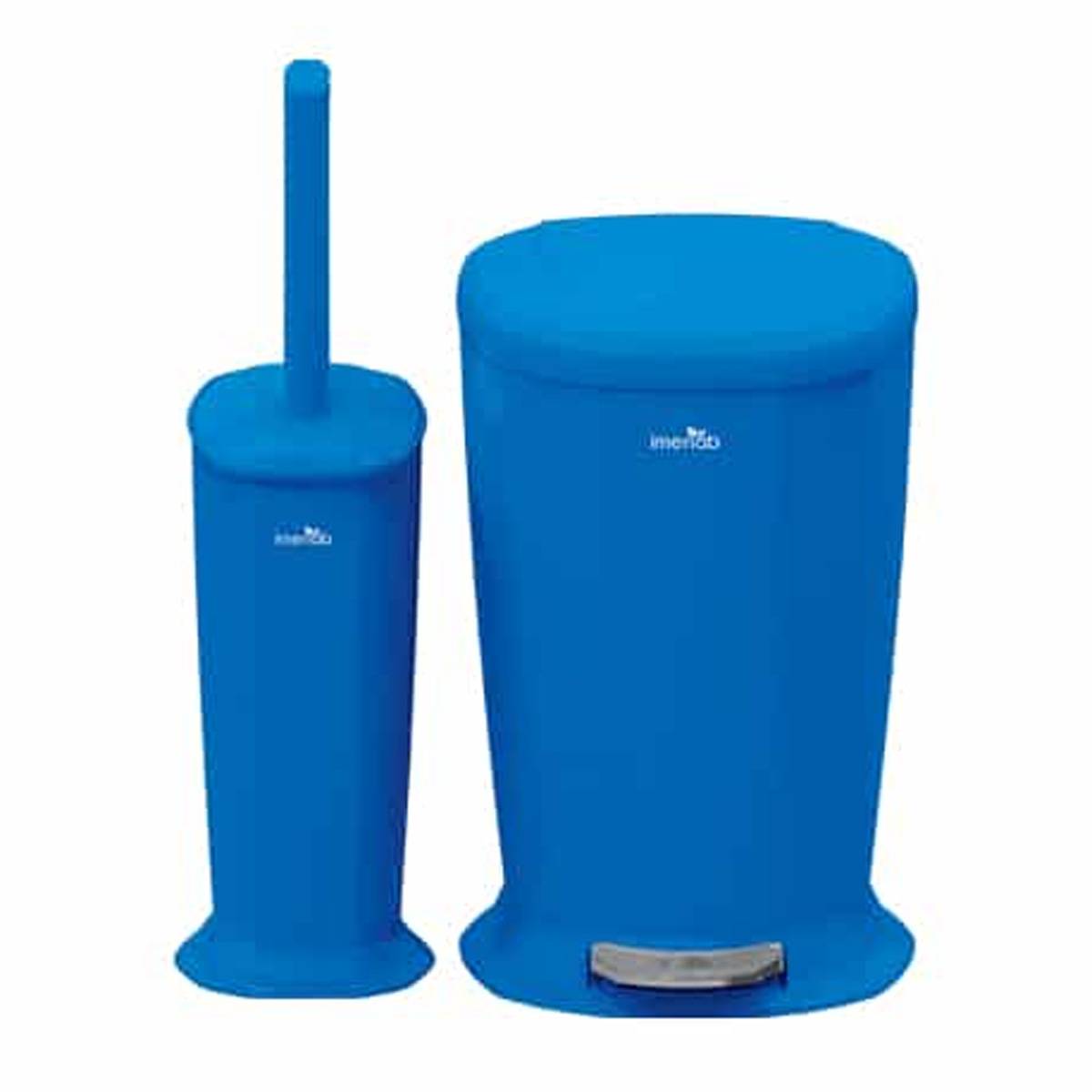 سطل و برس توالت ورونا آبی ایمن آب