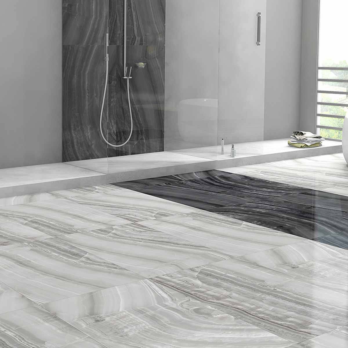 کاشی آگاتا طوسی تیره پولیش تکسرام