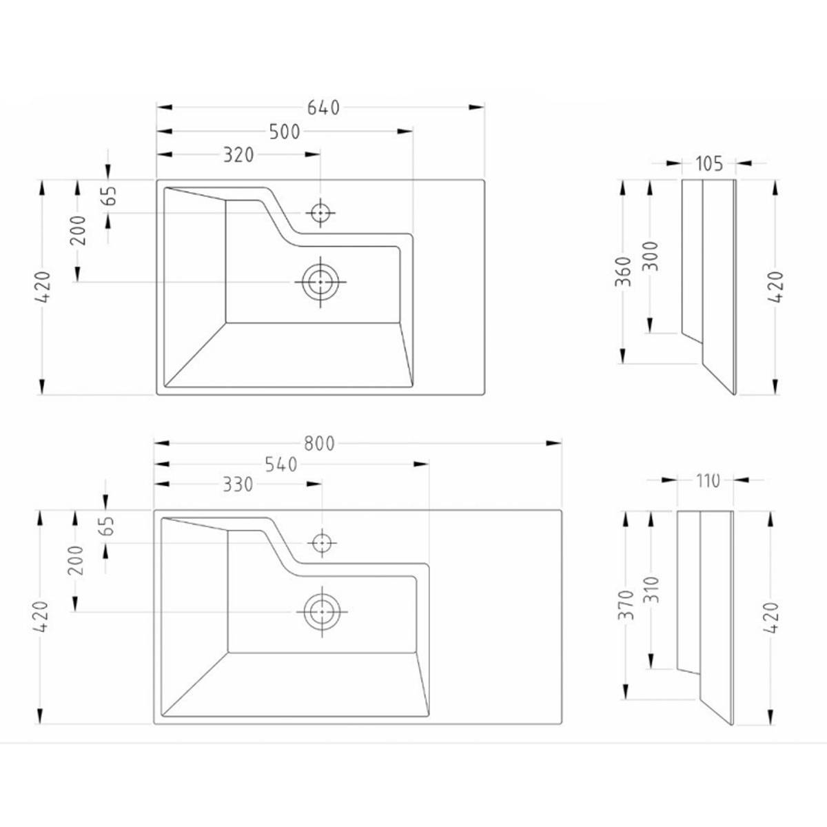 روشویی روکابینتی آرشیدا سینا چینی