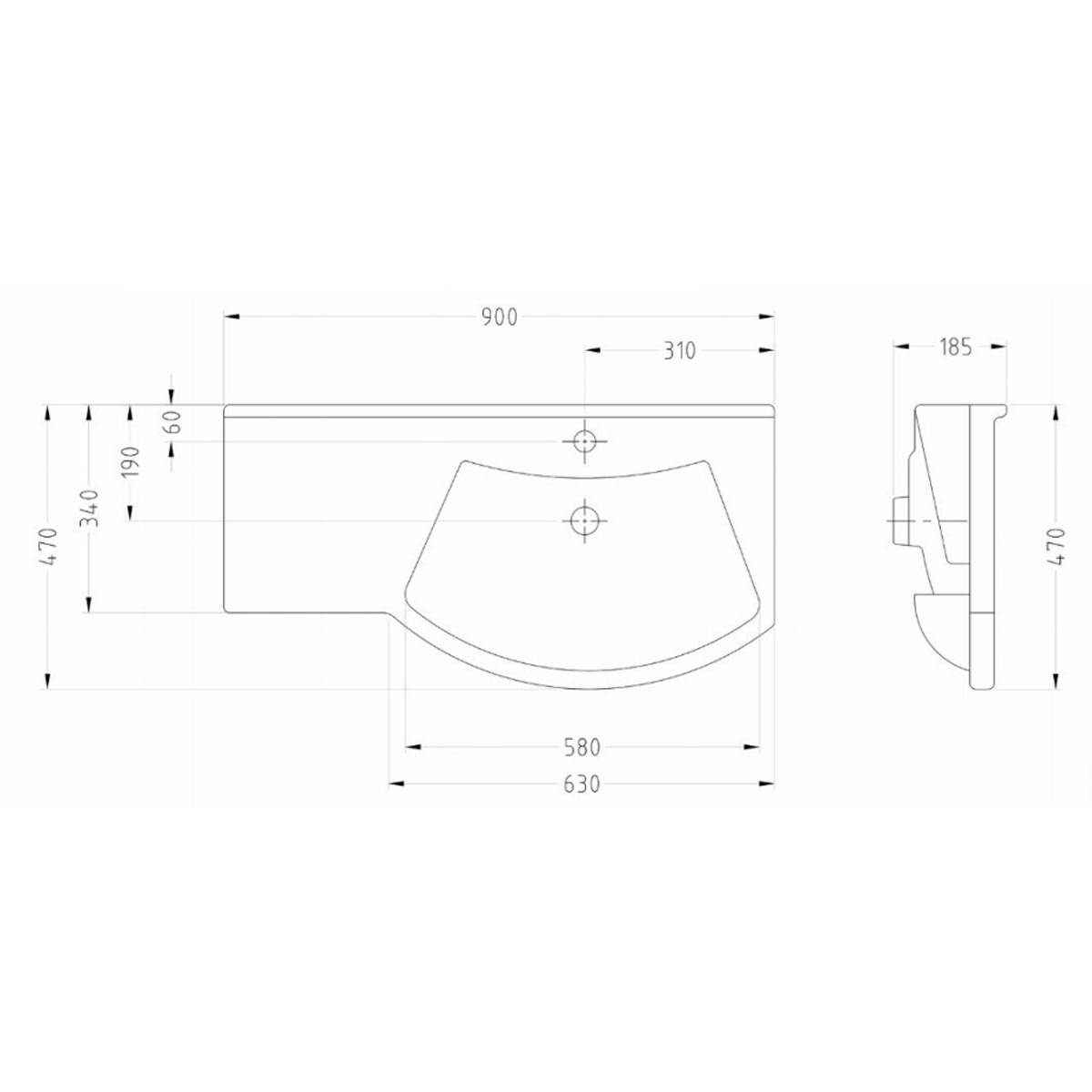 روشویی روکابینتی آرشا سینا چینی