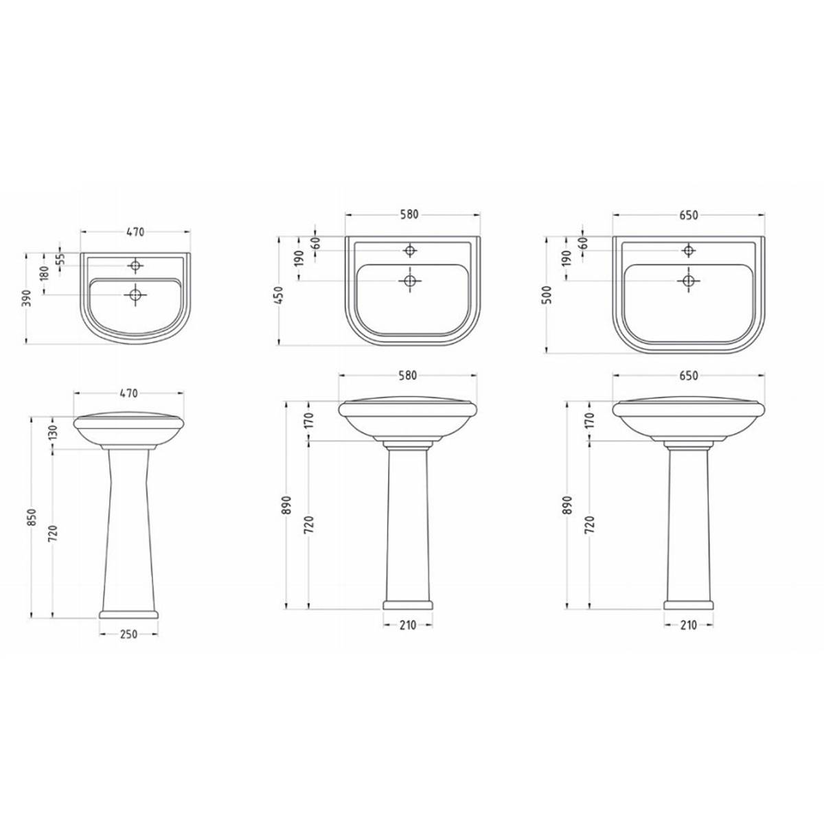 روشویی پایه دار آرالیا سینا چینی