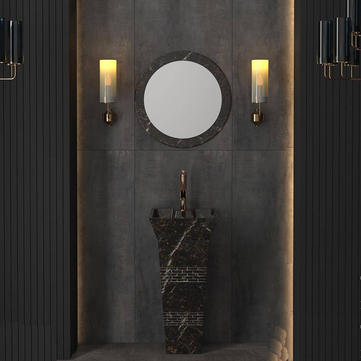 روشویی ایستاده فلت گلدن بلک فیورنزا