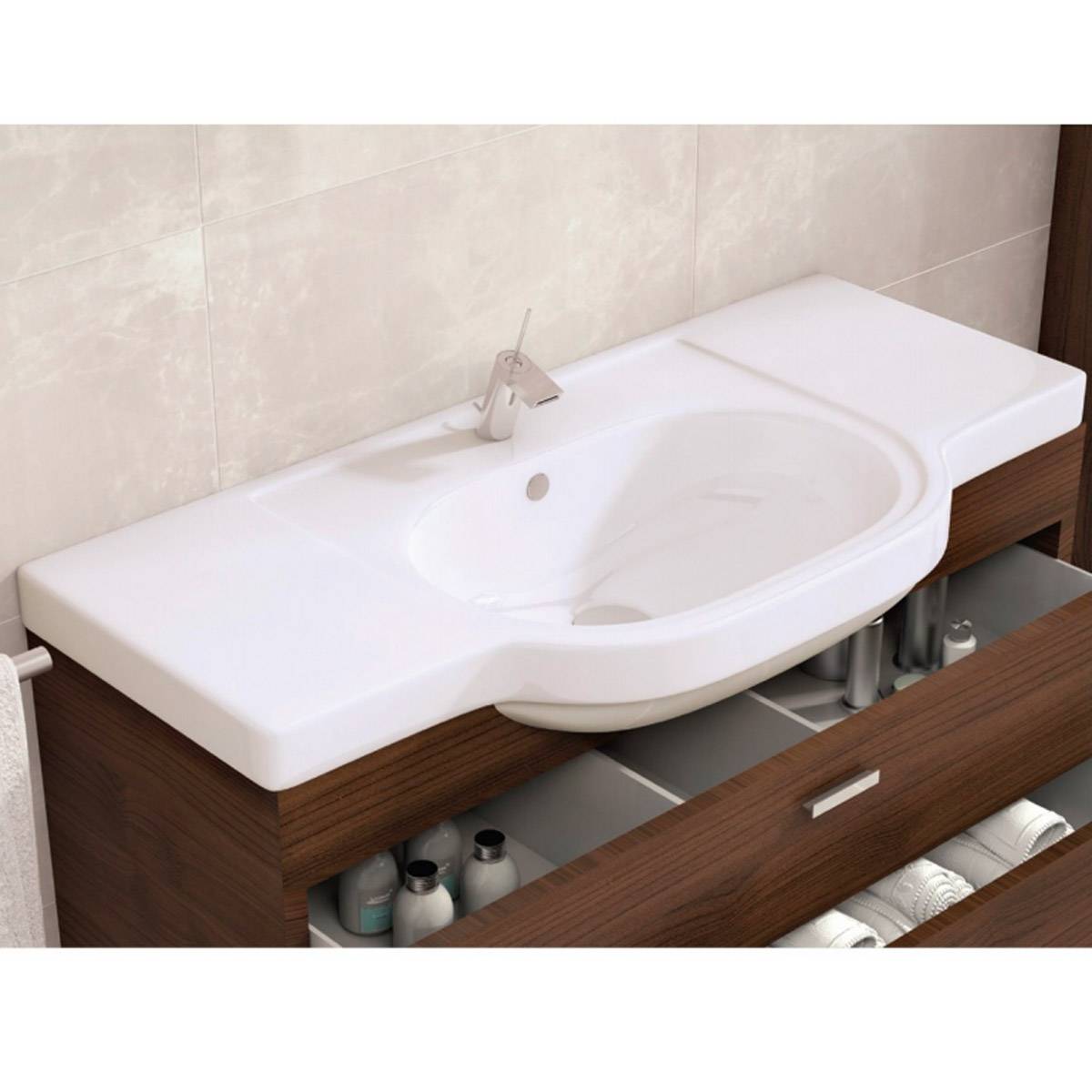 روشویی روکابینتی آلور سینا چینی