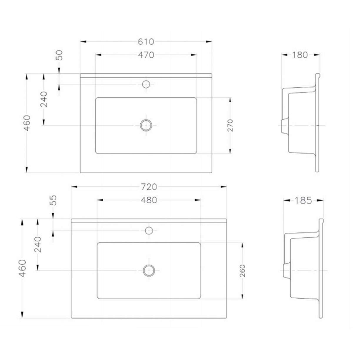 روشویی روکابینتی آنیتا سینا چینی
