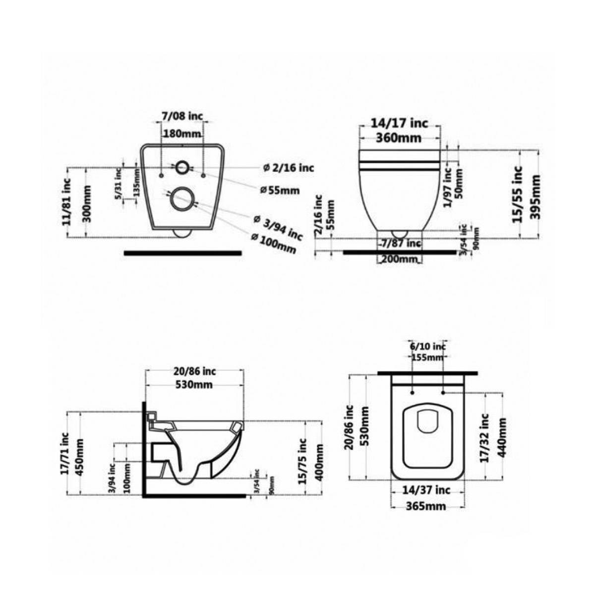 توالت فرنگی دیواری ساترون گاتریا