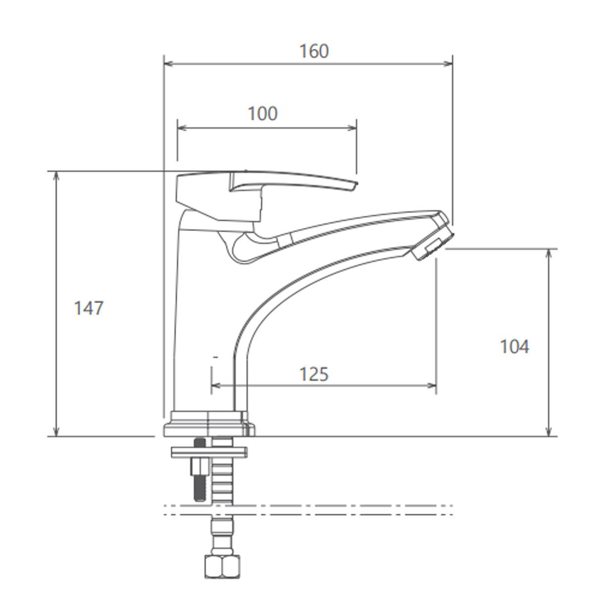 شیر روشویی اطلس تو پلاس کروم شودر