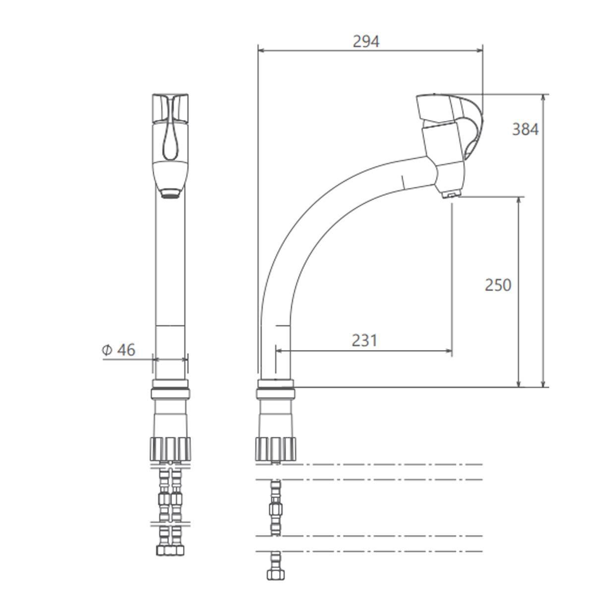 شیر آشپزخانه دانته طلایی شودر