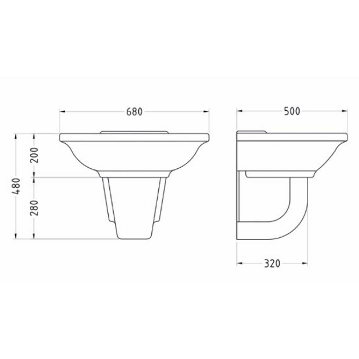 روشویی پایه نیم آلما سینا چینی