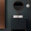کابینت روشویی رومانتیک آبی طلایی کاسالورا