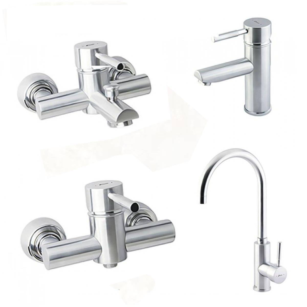 ست شیرآلات موناکو پلاس کروم مات شودر