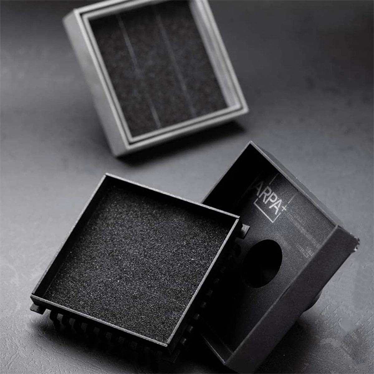 کفشوی سرامیک خور مربعی مشکی مات استیل آرپا