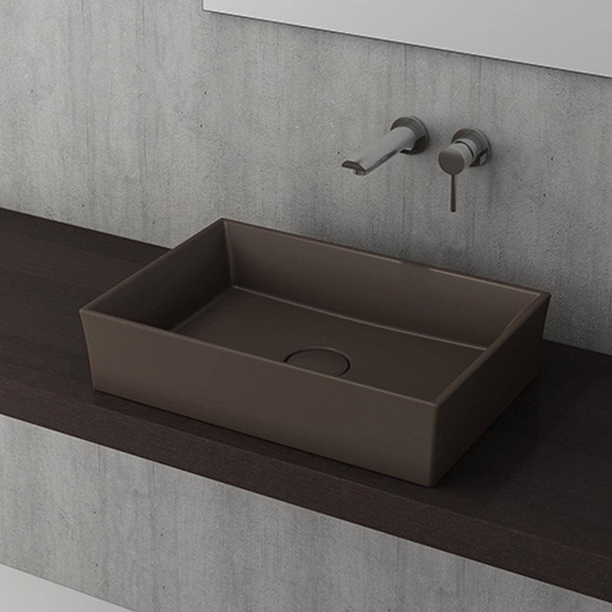 روشویی روکابینتی قهوه ای وسل بوچی