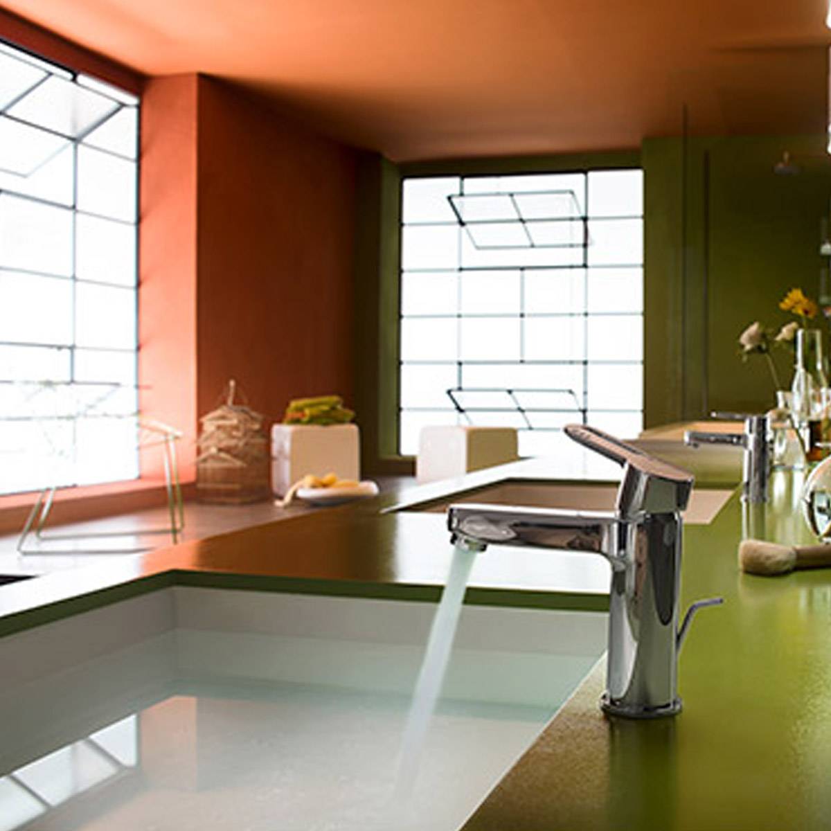 شیر روشویی پایه کوتاه کروم نیو رود نوبیلی