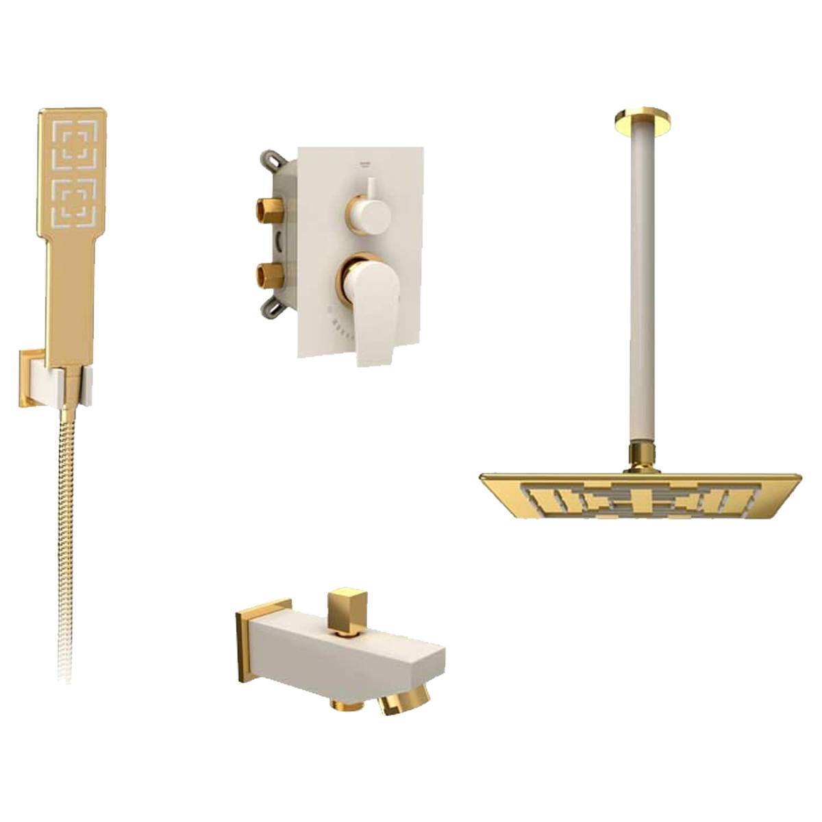 شیر حمام توکار رومر شیری طلایی شودر