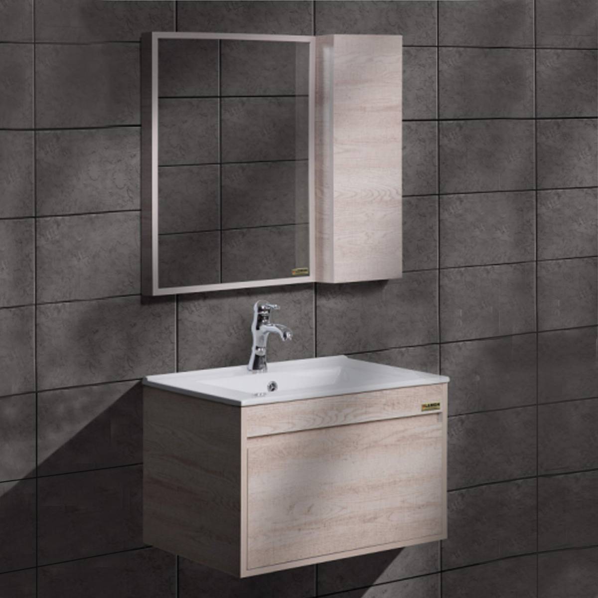 کابینت روشویی فلورا سفید کرم لمون