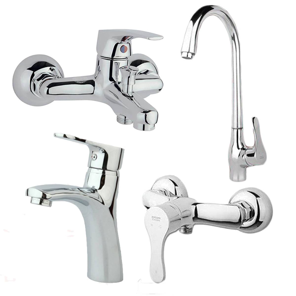 ست شیرآلات صدف کروم راسان