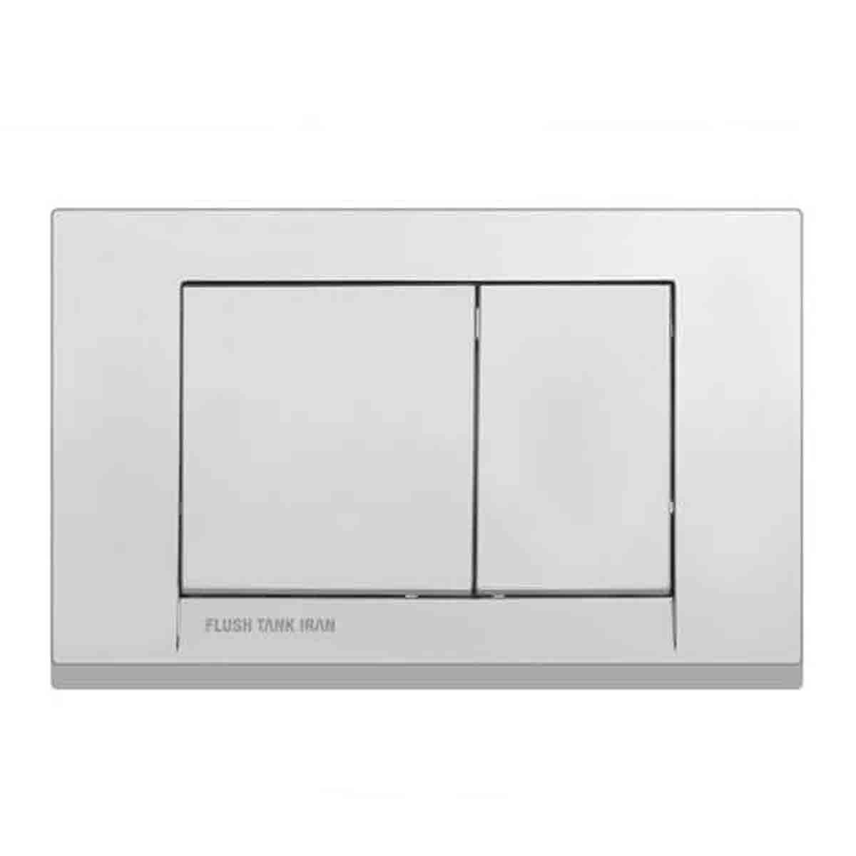 صفحه کلید فلاش تانک توکار چهار گوش کروم مات فلاشتانک ایران